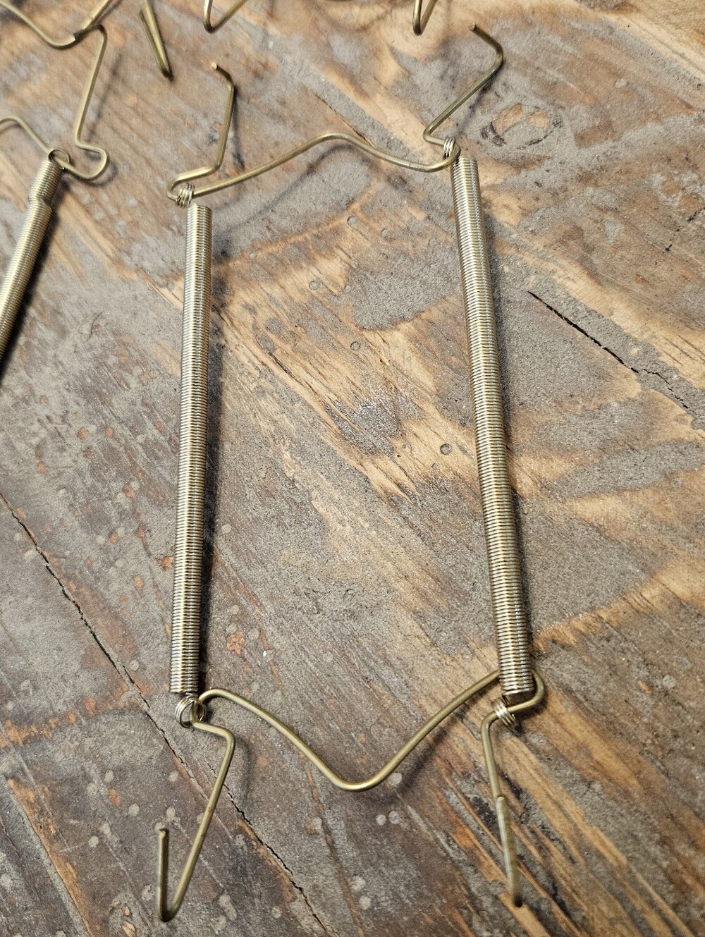 13 Brass Tone Coil Spring Plate Hangers - Home Accents
